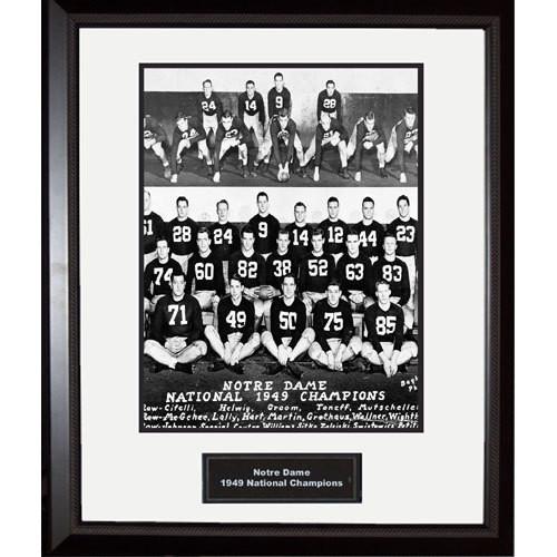 1949 Notre Dame National Championship Team Portrait Framed 16x20 Photo