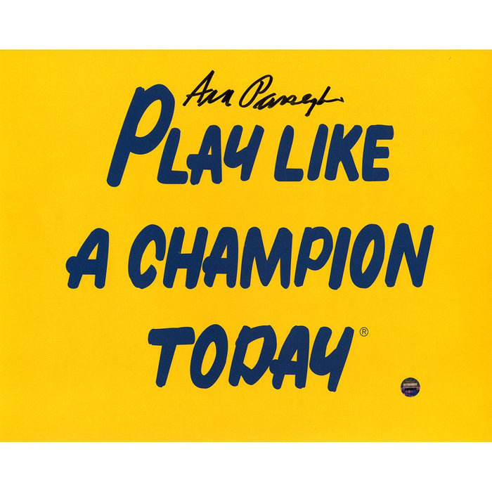 Ara Parseghian Play Like A Champion Today 8x10 Photo