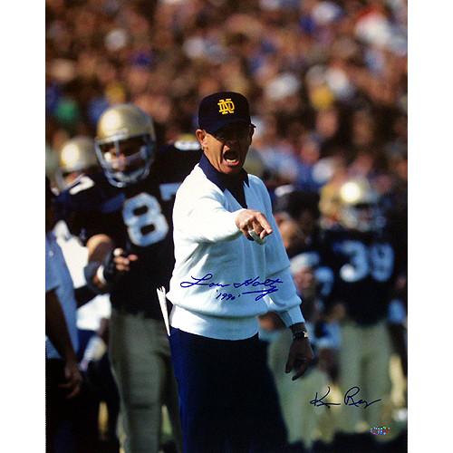 Lou Holtz Pointing with White Sweater Ken Regan 16x20 Photograph w 1990