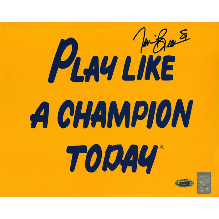 Tim Brown Signed Play Like a Champion 8x10 Photo