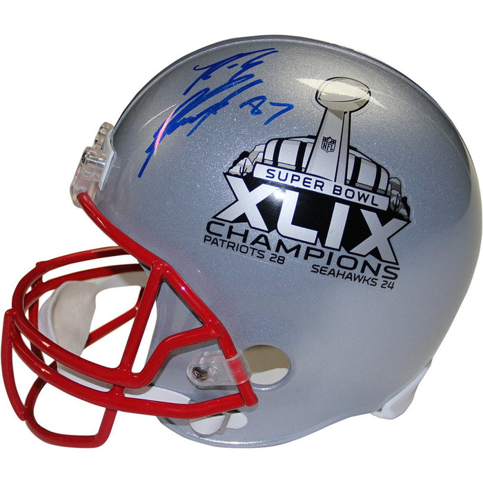 Rob Gronkowski Signed New England Patriots SB XLIX Champs Replica Helmet