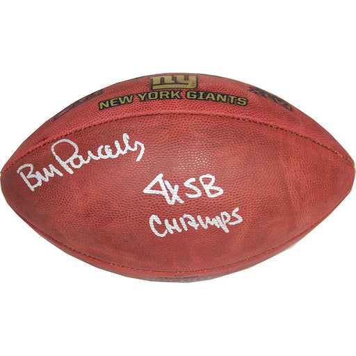 Bill Parcells Signed Giants 4 SB Logo Football w 4X SB Champs insc (Dont Sell...Waiting for Coughlin)