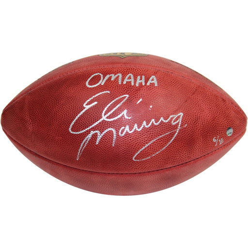 Eli Manning Signed NFL Duke Football w Omaha Insc. (LE10)