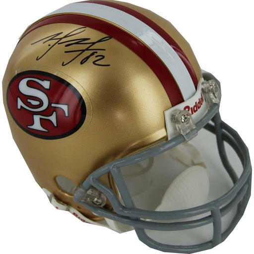 Mario Manningham Signed San Francisco 49ers Authentic Mini Helmet (Grey Mask)