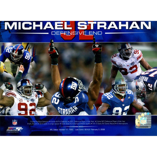 Michael Strahan Career Accomplishments 8x10 Photo