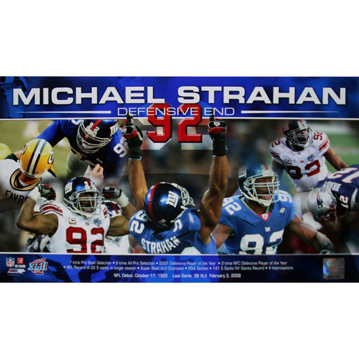 Michael Strahan Defensive End Collage 10x17 Photo