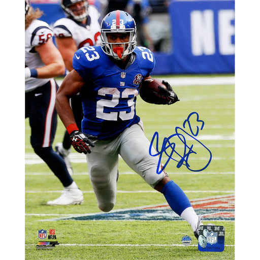 Rashad Jennings Signed New York Giants Run vs. Houston Texans 8x10 Photo