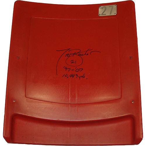 Tiki Barber Autographed auth Meadowlands Seatback w 97-07 & 10449 yards Insc.