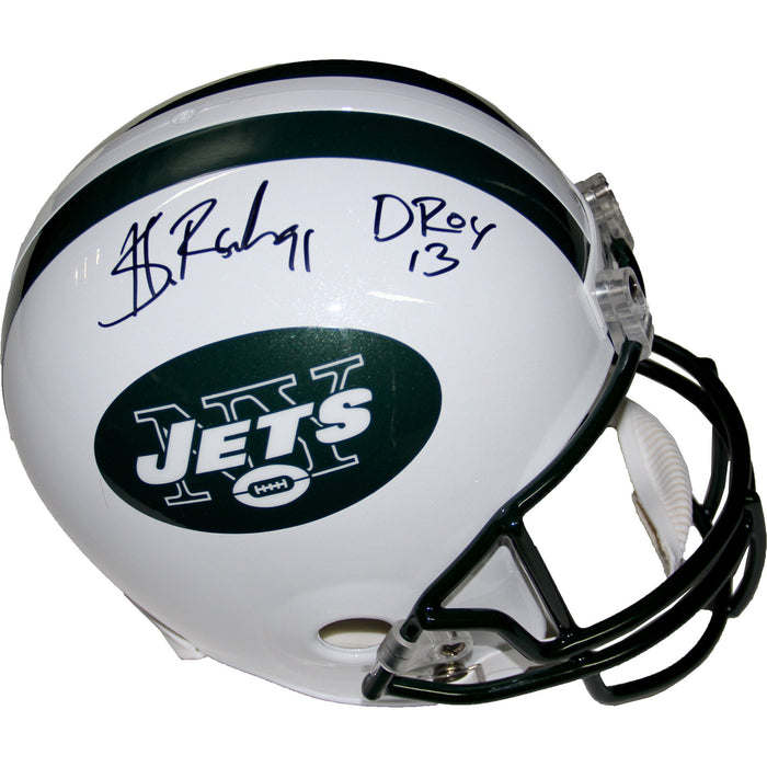 Sheldon Richardson Signed New York Jets Replica Helmet w 2013 DROY Insc.