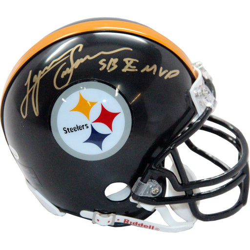 Lynn Swann signed Pittsburgh Steelers Replica Mini Helmet SB X MVP- Swann Hologram (SI Auth)