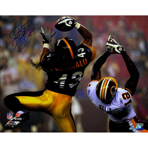 Troy Polamalu Signed Interception vs Redskins 16x20 Photo