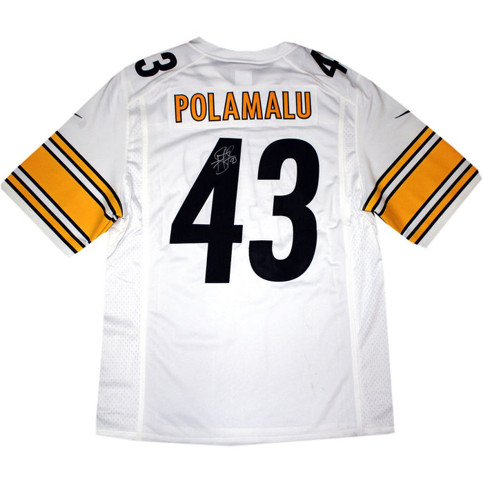 Troy Polamalu Signed White Twill Steelers Jersey