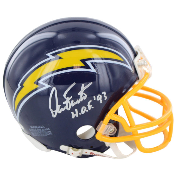 Dan Fouts San Diego Chargers 1974-87 Model Replica Mini Helmet wHOF 93 Insc