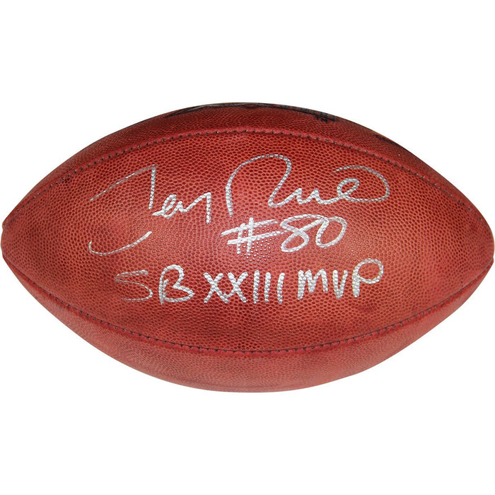 Jerry Rice Signed SB XXIII Football wSB XXIII MVP Inscription