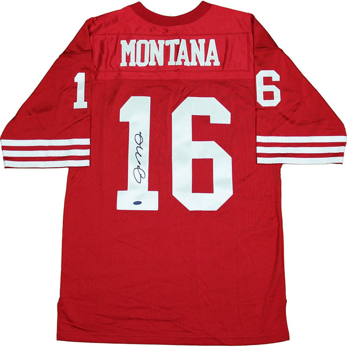 Joe Montana Signed Red San Francisco 49ers Jersey