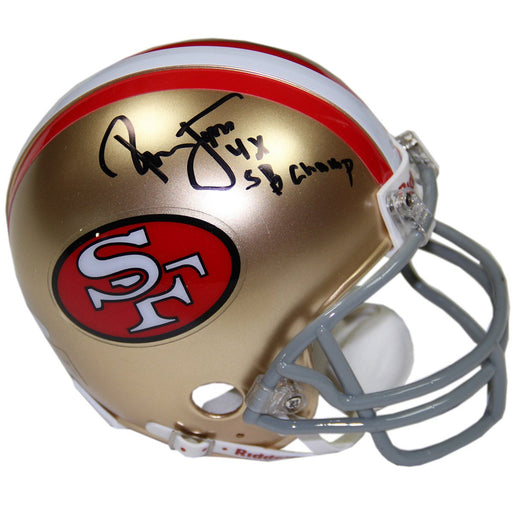 Ronnie Lott Signed San Francisco 49ers Mini Helmet w 4x SB Champ Insc