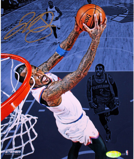 J.R. Smith Signed Dunk vs Cavaliers  Color  8x10 Photo