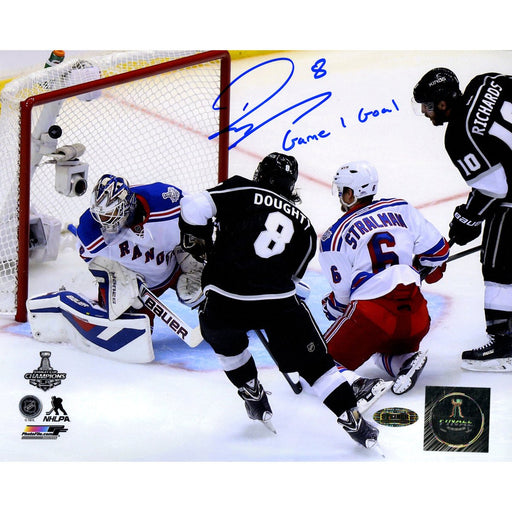 Drew Doughty Signed Los Angeles Kings 2014 Stanley Cup Scoring Goal 8x10 Photo w Game 1 GoalInsc.