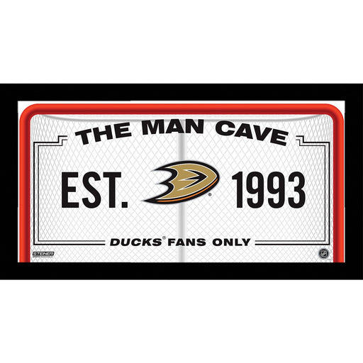 Anaheim Ducks Man Cave Sign 10x20 Framed Photo