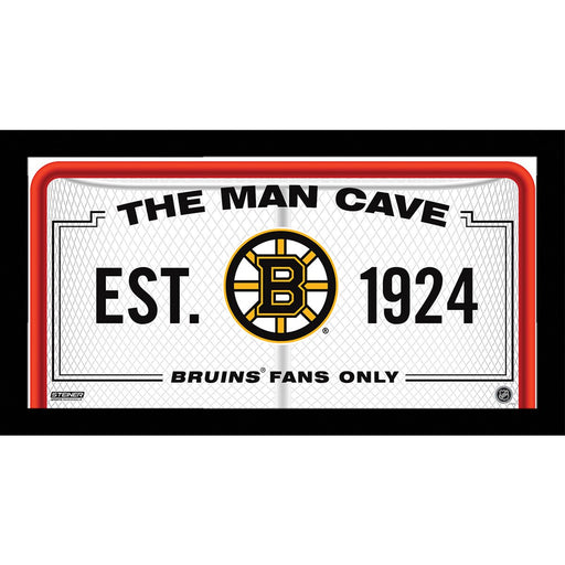 Boston Bruins Man Cave Sign 10x20 Framed Photo