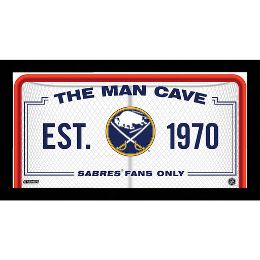 Buffalo Sabres Man Cave Sign 10x20 Framed Photo