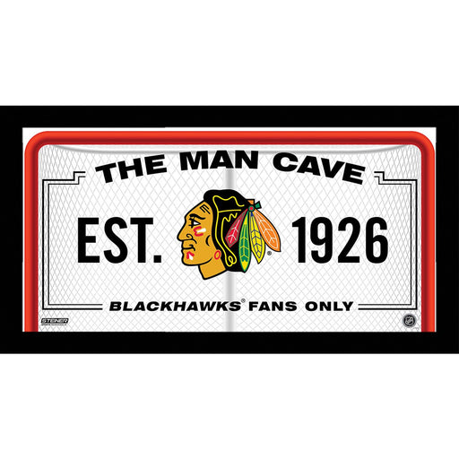 Chicago Blackhawks Man Cave Sign 6x12 Framed Photo