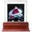 Colorado Avalanche Glass Single Puck Case with Team Logo Background