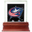 Columbus Blue Jackets Glass Single Puck Case with Team Logo Background