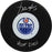 Jari Kurri Edmonton Oilers Signed Puck w HOF 2001 Insc. (Sport Authentix Auth)
