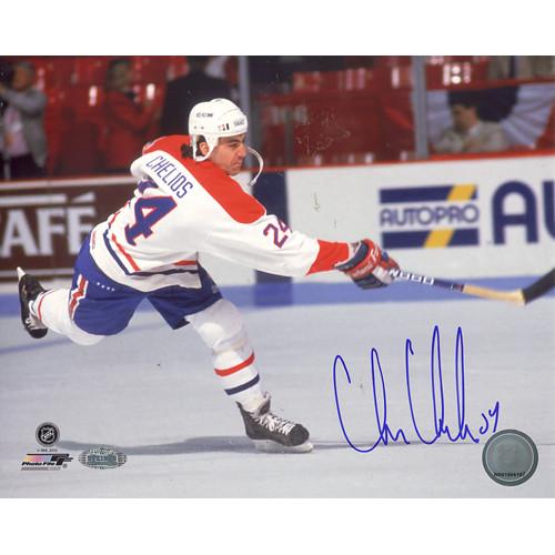 Chris Chelios Canadians Slap Shot Horizontal 8x10 Photo