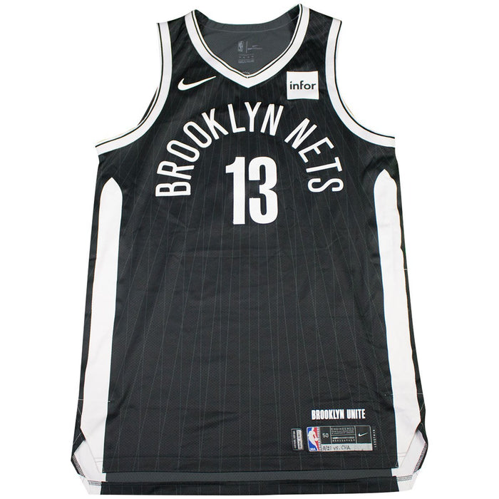 Quincy Acy Brooklyn Nets Game Used #13 Black City Edition Jersey (3/21/18 vs. Charlotte Hornets)(BKNE01817)(50)