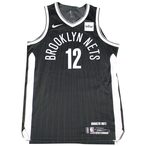 Joe Harris Brooklyn Nets Game Used #12 City Edition Black Jersey (4/1/18 vs. Detroit Pistons)(BKNE01846)(50)