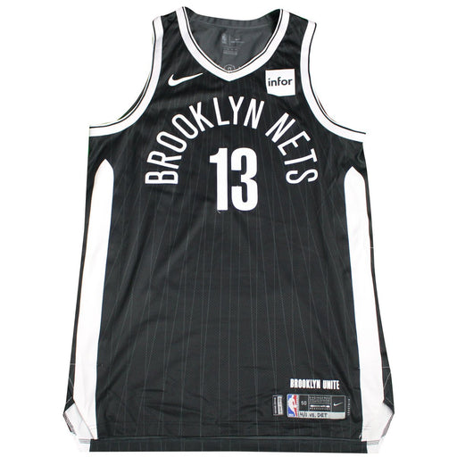 Quincy Acy Brooklyn Nets Game Used #13 City Edition Black Jersey (4/1/18 vs. Detroit Pistons)(BKNE01810)(50)