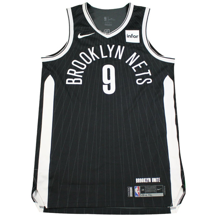 DeMarre Carroll Brooklyn Nets Game Used #9 Black Jersey (1/31/2018 vs. Philadelphia 76ers)(BKNE01572)(48)