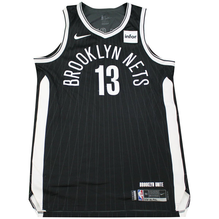 Quincy Acy Brooklyn Nets Game Used #13 Black Jersey (1/31/2018 vs. Philadelphia 76ers)(BKNE01555)(50)