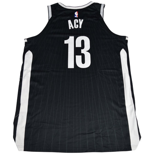 Quincy Acy Brooklyn Nets Game Used #13 Black "City Edition" Jersey (2/14/2018 vs. Indiana Pacers)(BKNE01611)(50)