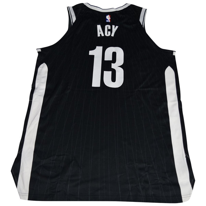 Quincy Acy Brooklyn Nets Game Used #13 Black "City Edition"Jersey (2/26/2018 vs. Chicago Bulls)(BKNE01758)(50)