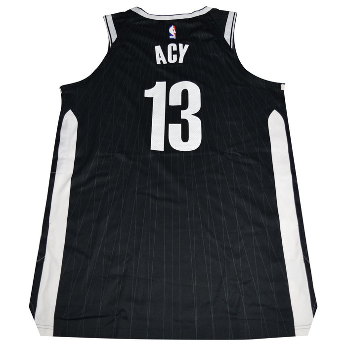 Quincy Acy Brooklyn Nets Game Used #13 Black "City Edition" Jersey (2/10/2018 vs. New Orleans Pelicans, 2/12/2018 vs. Los Angeles Clippers)(BKNE01648)(50)