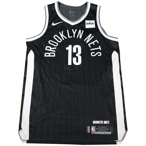 Quincy Acy Brooklyn Nets Game Used #13 Black "City Edition" Jersey (3/11/2018 vs. Philadelphia 76ers)(BKNE01819)(50)