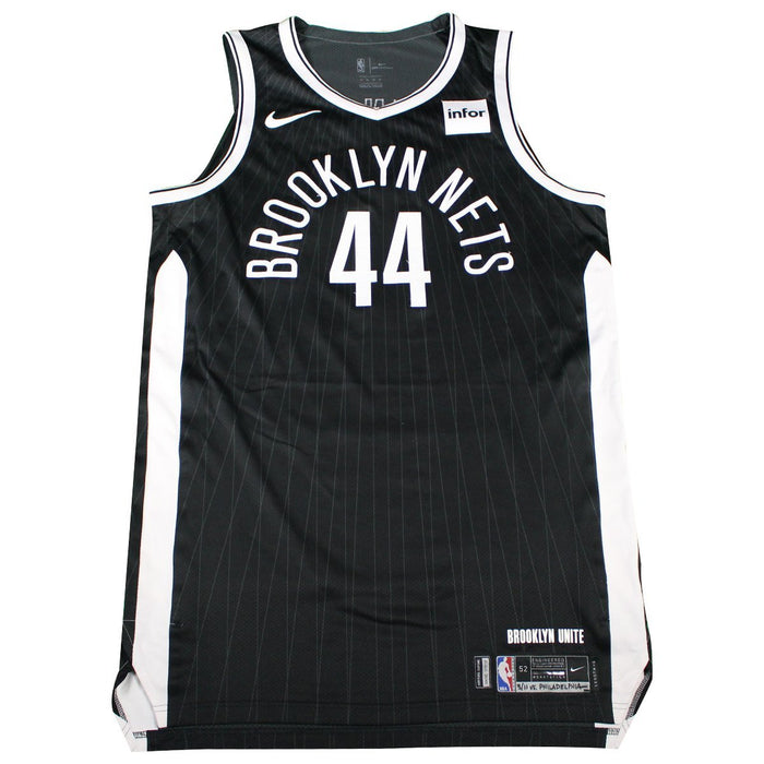 Dante Cunningham Brooklyn Nets Game Used #44 Black "City Edition" Jersey (3/11/2018 vs. Philadelphia 76ers)(BKNE01512)(52)