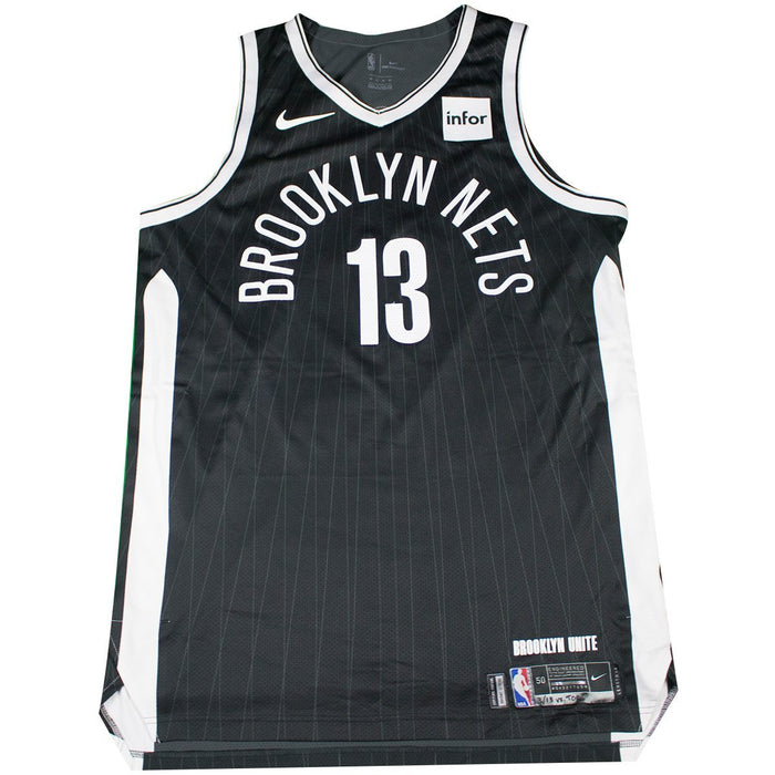 Quincy Acy Brooklyn Nets Game Used #13 Black City Edition Jersey (3/13/18 vs. Toronto Raptors)(BKNE01835)(50)