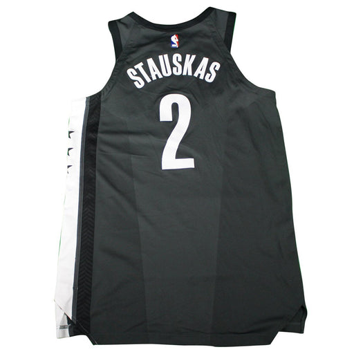 Nik Stauskas Brooklyn Nets Game Used #2 Grey "Statement" Jersey (3/8/2018 @ Charlotte Hornets)(BKNE01483)(48)