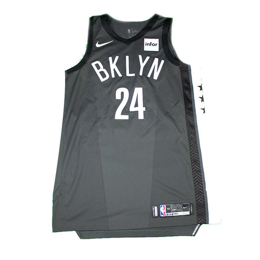 Rondae Hollis-Jefferson Brooklyn Nets Game Used #24 Grey Statement Jersey (3/16/18 @ Philadelphia 76ers)(BKNE01459)(50)