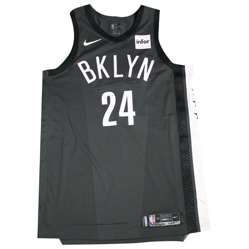 Rondae Hollis-Jefferson Brooklyn Nets Game Used #24 Statement Grey Jersey ( 4/5/18 @ Milwaukee Bucks)(BKNE01017)(50)