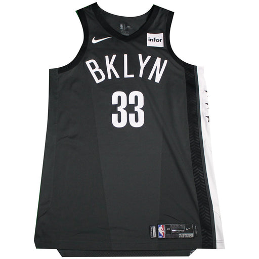 Allen Crabbe Brooklyn Nets Game Used #33 Statement Grey Jersey ( 4/5/18 @ Milwaukee Bucks)(BKNE01037)(48)