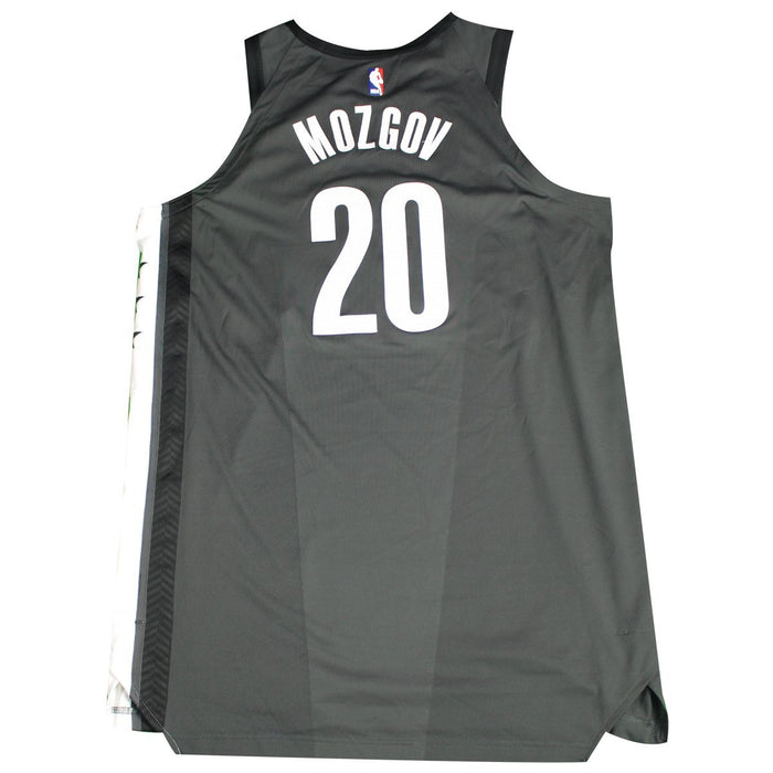 Timofey Mozgov Brooklyn Nets Game Used #20  Statement Grey Jersey (4/7/18 @ Chicago Bulls)(BKNE01431)(54)