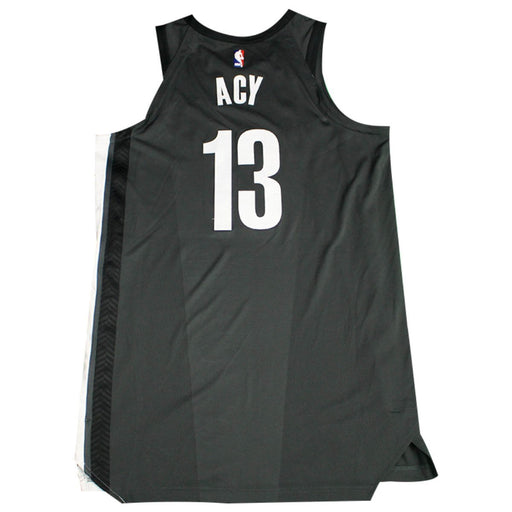 Quincy Acy Brooklyn Nets Game Used #13 Statement Grey Jersey ( 4/5/18 @ Milwaukee Bucks)(BKNE01031)(50)