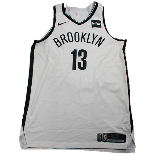 Quincy Acy Brooklyn Nets Game Used #13 White Jersey (11/10/2017 @ Portland) (BKNE00392) (XL)