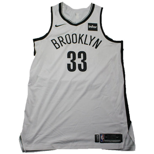 Allen Crabbe Brooklyn Nets Game Used #33 White Jersey (11/10/2017 @ Portland) (BKNE00390) (L)