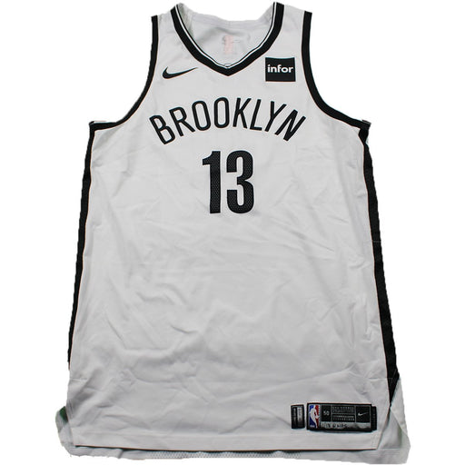 Quincy Acy Brooklyn Nets Game Used #13 White Jersey (1/13 @ Washington Wizards)(BKNE00216)(50)